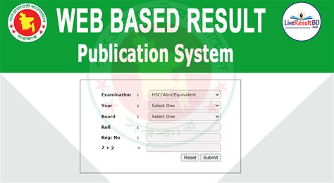 web based result